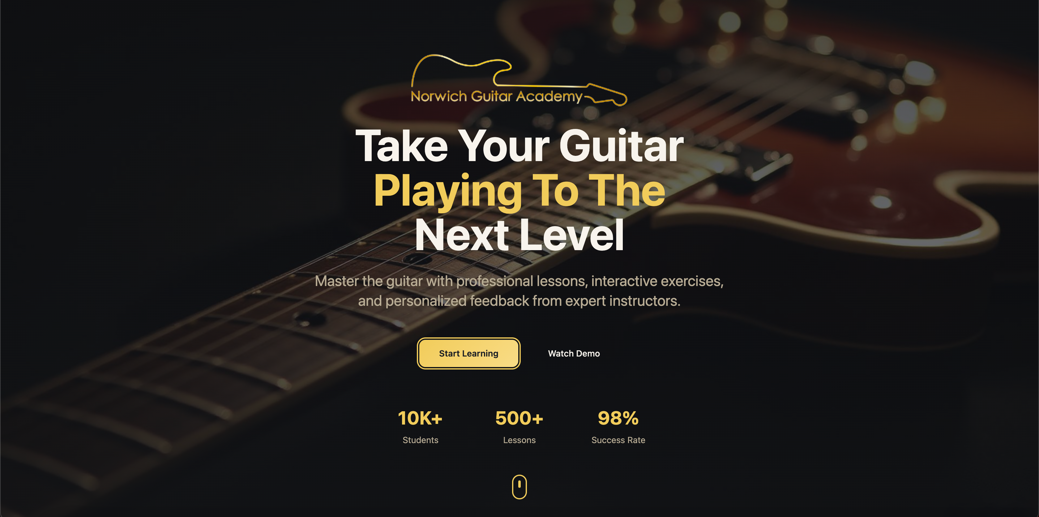 Guitar Learning App for Norwich Guitar Academy